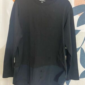 Black Long Sleeve Layered Top